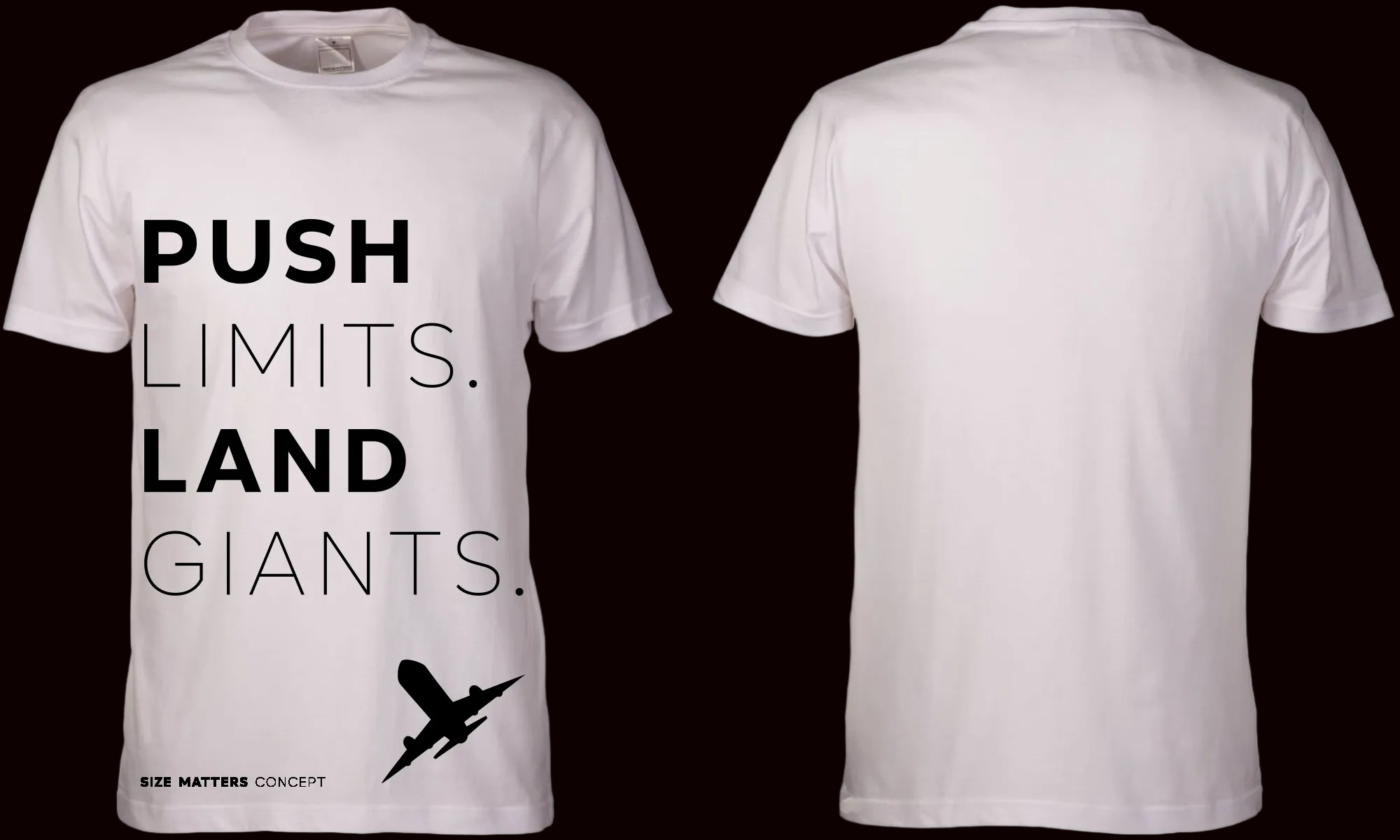 CLASSIC WHITE TEE –  Push Limits. Land Giants. ( BIANCARDI )